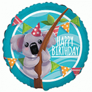 Koala Happy Birthday Balloon